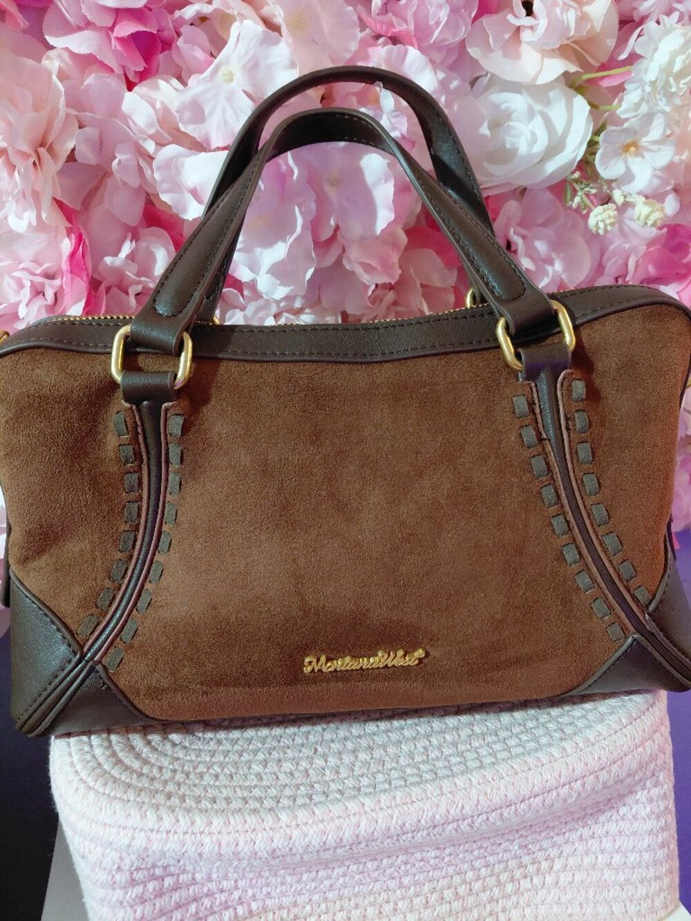 Montana West Faux Suede Satchel Western Top Handle with Adjustable Strap